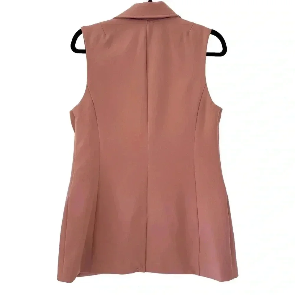 Avec Les Filles NWT Pink Blazer Sleeveless Vest